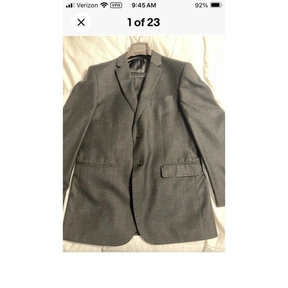 Bertolini 2 Pc Suit Super 140s Silk Wool Blend Mens 40 Pants 34 dry cleaned - Picture 1 of 16